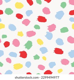 Seamless abstract pattern with colorful paint spots