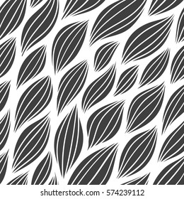 Seamless abstract pattern with colorful petals. Vector illustration with leaves. Abstract water texture.