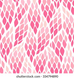 Seamless abstract pattern with colorful rhombuses. Vector illustration with leaves. Vivid texture.