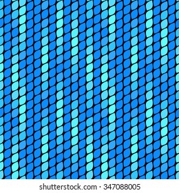 Seamless abstract pattern with colorful rhombuses. Vector illustration with leaves. Diagonal direction pattern.
