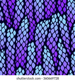 Seamless abstract pattern with colorful rhombuses. Vector illustration with leaves. Diagonal direction pattern.