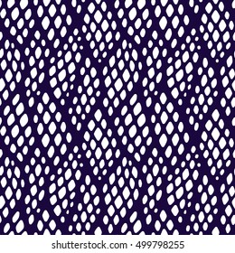 Seamless abstract pattern with colorful rhombuses. Vector illustration with leaves. Reptiles skin texture. 