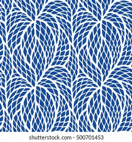 Seamless abstract pattern with colorful rhombuses. Vector illustration with leaves. Reptiles skin texture. 