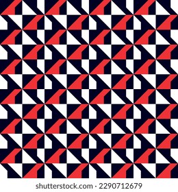 Seamless abstract pattern with colorful shapes Geometrical retro template for fabric, background, surface design, packaging Vector illustration