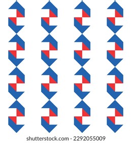 Patrón abstracto sin fisuras con formas coloridas Plantilla retro geométrica para tela, fondo, diseño de superficie, empaque Ilustración vectorial