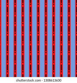 Seamless abstract pattern with colorful stripes. Vertical striped pattern. Vector illustration