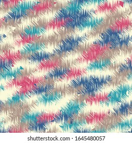Seamless abstract pattern with colorful strokes.
