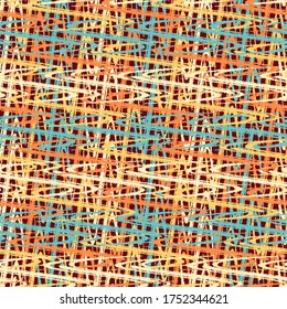 Seamless abstract pattern with colorful strokes.

