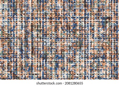 Patrón abstracto sin inconvenientes con trazos coloridos. Patrón sin fisuras de color marrón, azul, verde y naranja geométrico.
