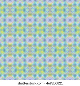 Seamless abstract pattern of colorful translucent circles