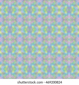 Seamless abstract pattern of colorful translucent circles