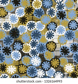 Seamless abstract pattern composed of lemon-like shapes. Easy to edit.
Background consisting of translucent checkered patches.