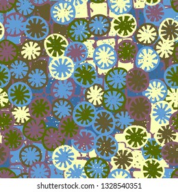 Seamless abstract pattern composed of lemon-like shapes. Easy to edit.
Background consisting of checkered blocks.
