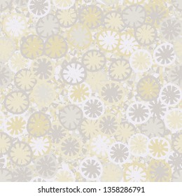 Seamless abstract pattern composed of lemon-like shapes.
The background consists of small angular spots.
Easy to edit