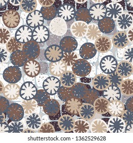 Seamless abstract pattern composed of lemon-like shapes.
The background consists of symbolic stone blocks.
Easy to edit