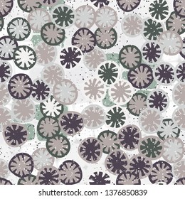 Seamless abstract pattern composed of lemon-like shapes.
The background consists of symbolic stone blocks.
Easy to edit