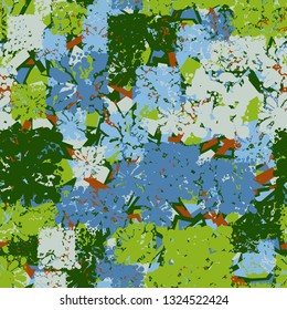 Seamless abstract pattern consisting of square blots.
The background consists of acute spots. Editable.