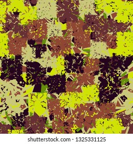 Seamless abstract pattern consisting of square blots.
The background consists of acute spots. Editable.