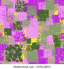 Seamless abstract pattern consisting of square blots.
The background consists of shaded spots.