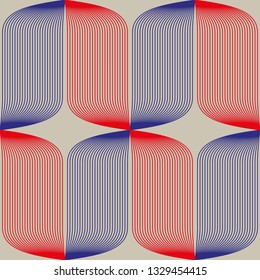 Seamless abstract pattern in constructivism soviet style. Vector vintage 20s geometric ornament.