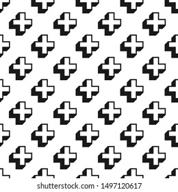 Seamless abstract pattern with cross element.