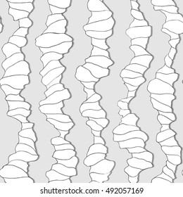 Seamless abstract pattern, curly design. Background with curved lines. Wavy backdrop. Vector illustration (eps10)