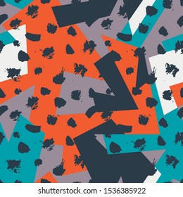 Seamless abstract pattern with curved elements.