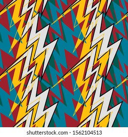 Seamless abstract pattern with curved elements.
