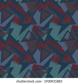 Motif abstrait harmonieux d'éléments géométriques incurvés et de points grunge