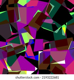Patrón abstracto sin soldadura con elementos de geometría curvada