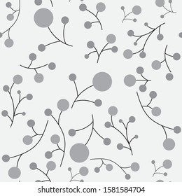 Seamless abstract pattern of curved lines, stylized flower for fabrics, printing, Wallpaper, covers, surface, print, wrap, scrapbooking. Vector illustration