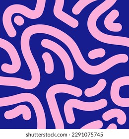 Seamless abstract pattern with curved lines, a maze. Design for fabric, Wallpaper, and cards . 