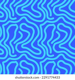 Nahtlose abstrakte Muster mit geschwungenen Linien, ein Labyrinth. Design für Stoff, Tapete und Karten. 