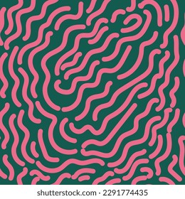 Seamless abstract pattern with curved lines, a maze. Design for fabric, Wallpaper, and cards . 
