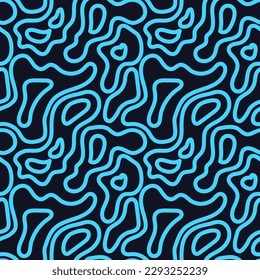 Seamless abstract pattern with curved lines, a maze. Design for fabric, Wallpaper, and cards .