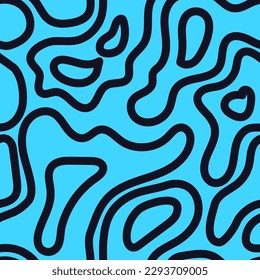 Motif abstrait harmonieux de lignes courbes, labyrinthe. Conception pour le tissu, le papier peint et les cartes.