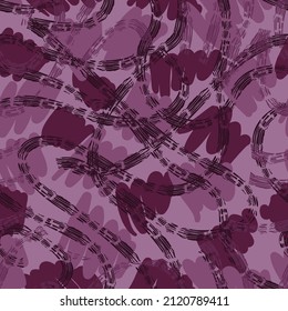 Seamless abstract pattern. Curved texture lines. Design for fabric, paper, textile, ceramics, wallpaper. Vector graphic ornament.