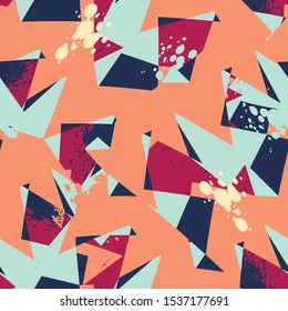 Seamless abstract pattern. Curved urban elements.