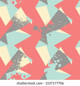 Seamless abstract pattern. Curved urban elements.