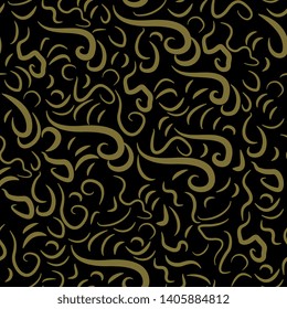 Seamless abstract pattern with curvy shapes and swirls.