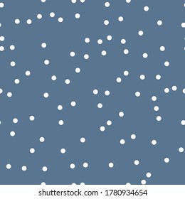 Seamless abstract pattern. A dark background and white dots. The print is well suited for packaging.