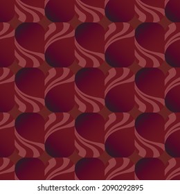seamless abstract pattern in dark red shades in the form of an ornament for prints on fabrics, packaging, walls and floors when decorating interiors