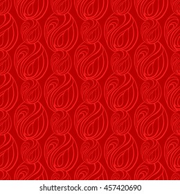 Seamless abstract pattern in dark red and scarlet colors. Vector illustration.