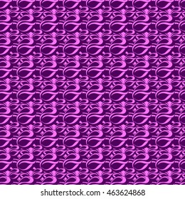 Seamless abstract pattern in dark violet and bright magenta colors. Vector illustration.