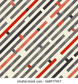 Seamless abstract pattern with diagonal stripes on texture background in retro colors. Endless pattern can be used for ceramic tile, wallpaper, linoleum, textile, web page background.



