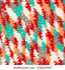 Seamless abstract pattern in doodle style with the image of colorful strokes. 
