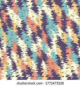 Seamless abstract pattern in doodle style with the image of colorful strokes. 