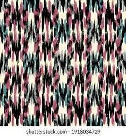 Seamless abstract pattern in doodle style with the image of colorful strokes. 