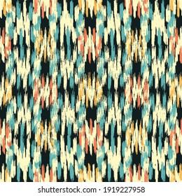 Seamless abstract pattern in doodle style with the image of colorful strokes. 
