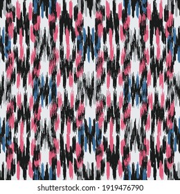 Seamless abstract pattern in doodle style with the image of colorful strokes. 